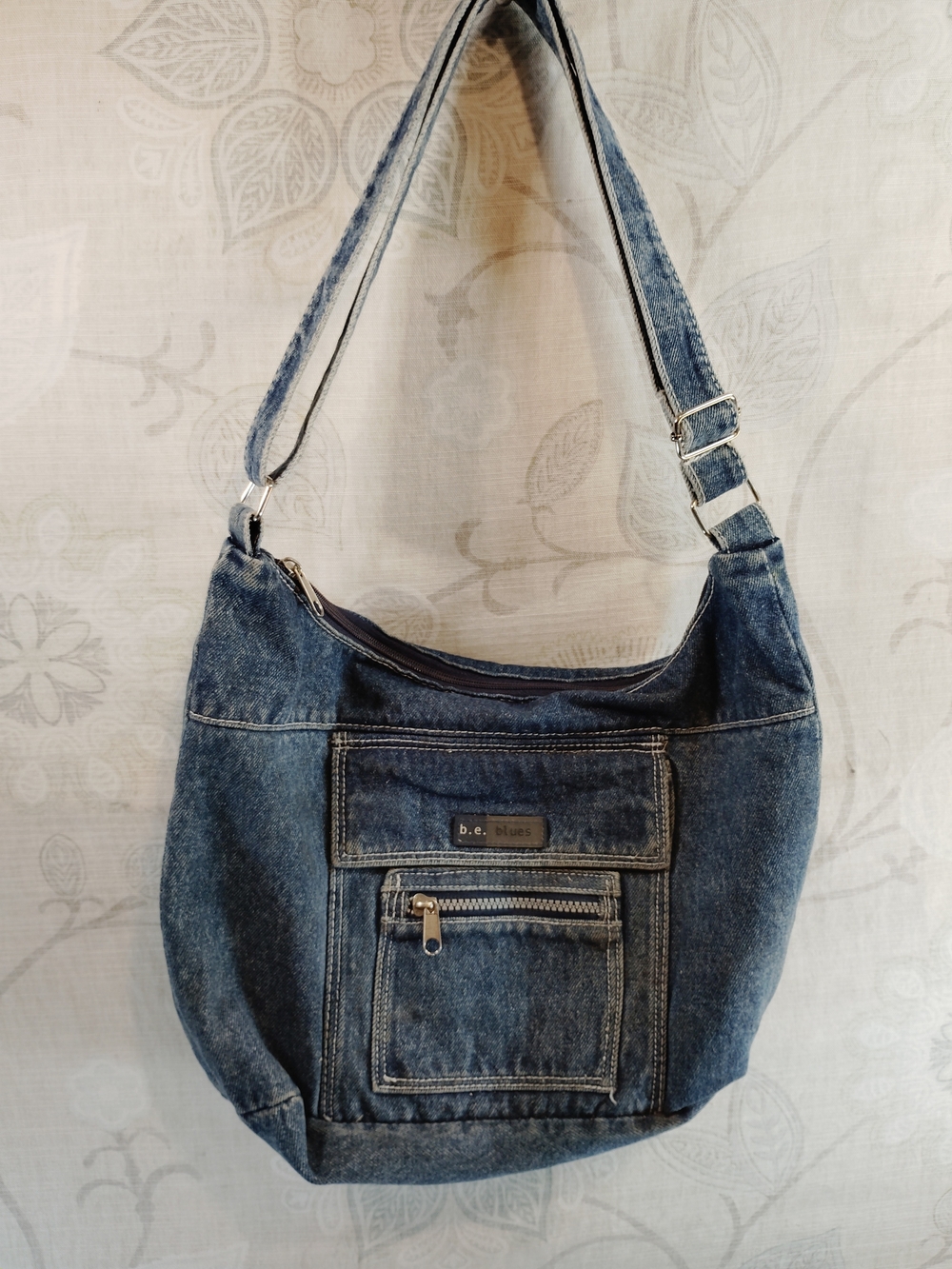 b.e. blue Washed Blue Denim Crossbody Bag